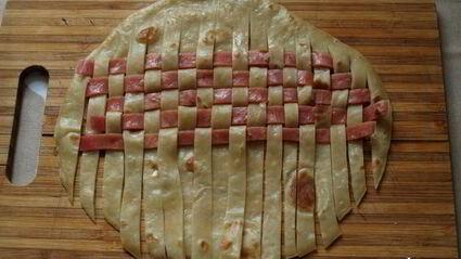 плетеные блинчики с гречневой начинкой