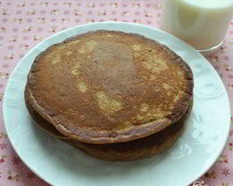 Шоколадные панкейки с бананом