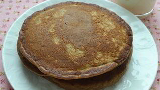 Шоколадные панкейки с бананом