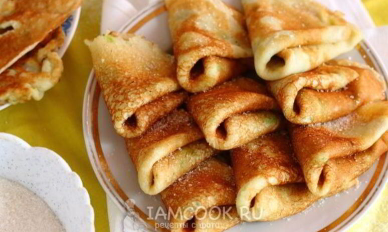 Рецепт сладкие кабачковые блинчики