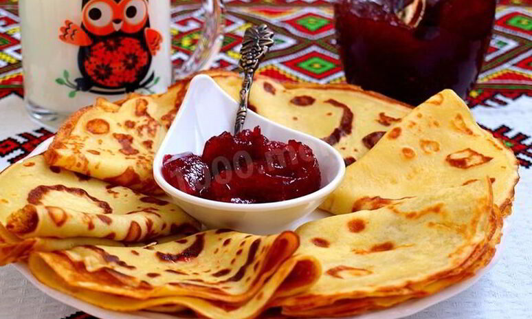 Рецепт толстые блины на кислом молоке