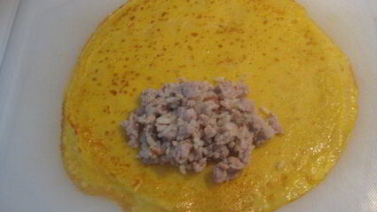 тыквенные блины с мясом