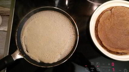 заварные гречневые блины с шампиньонами