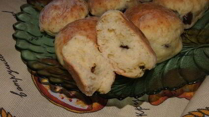 бездрожжевые ванильные булочки с шоколадом