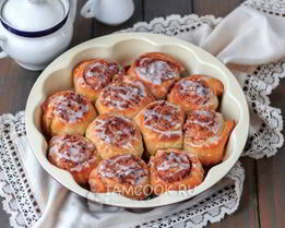 Булочки с корицей из слоеного теста