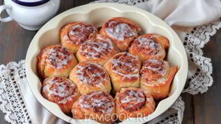 Булочки с корицей из слоеного теста