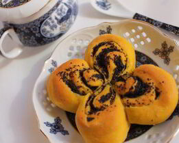 Булочки Тыквенные цветочки