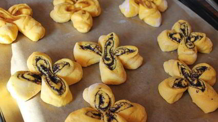 булочки тыквенные цветочки