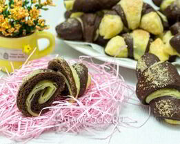 Круассаны из слоеного и дрожжевого теста