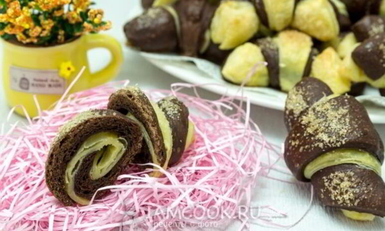 Рецепт круассаны из слоеного и дрожжевого теста