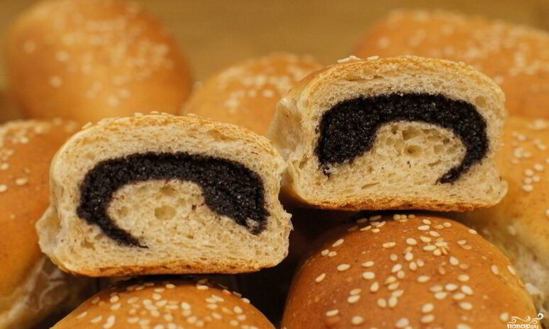 Рецепт постные булочки с маком