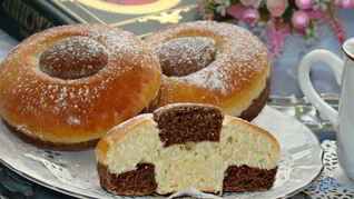 Сдобные булочки с какао