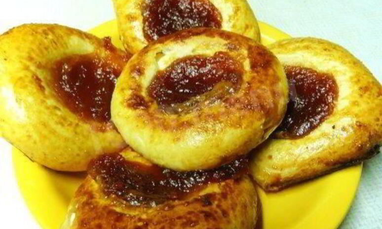 Рецепт творожная ватрушка с повидлом из дрожжевого теста