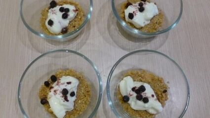 быстрый черничный чизкейк