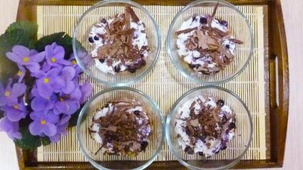 быстрый черничный чизкейк