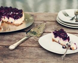 Черничный чизкейк без выпечки