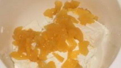 чизкейк без выпечки с персиками