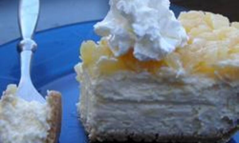 Рецепт чизкейк с ананасами
