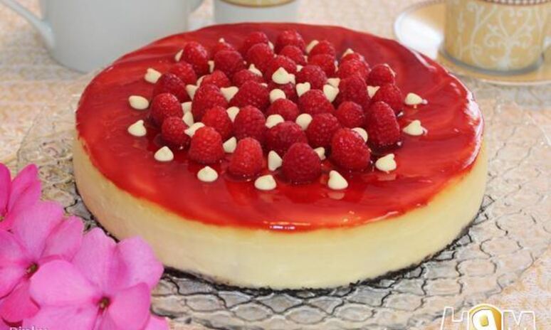 Рецепт чизкейк с белым шоколадом и малиной