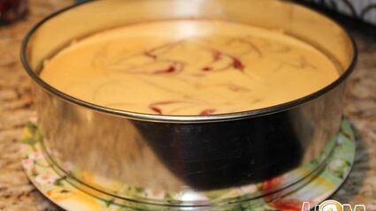 чизкейк с белым шоколадом и малиной