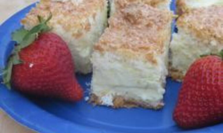 Рецепт чизкейк с кокосовой пеной