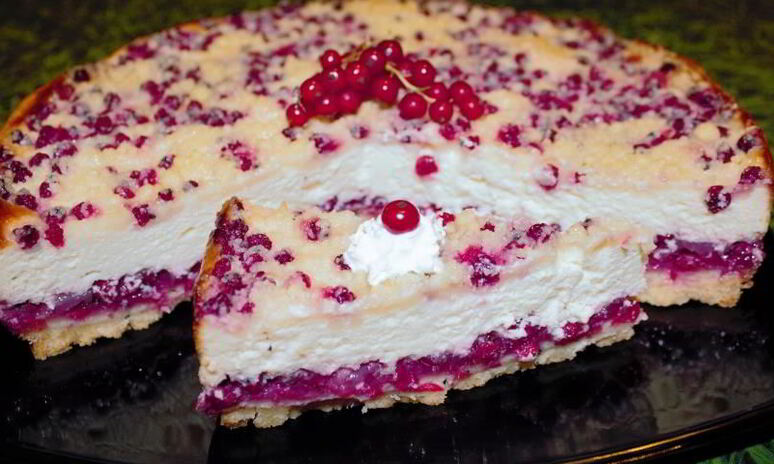 Рецепт чизкейк с красной смородиной