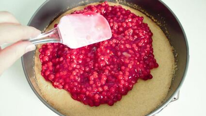 чизкейк с красной смородиной