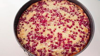 чизкейк с красной смородиной