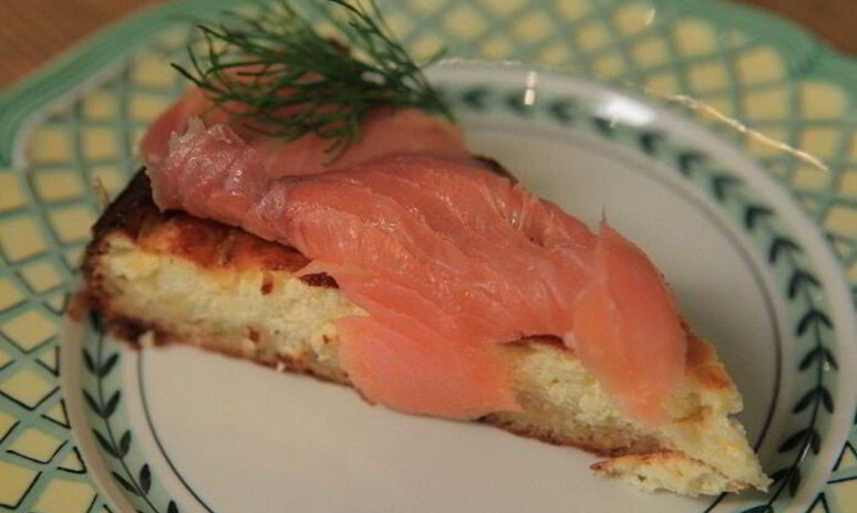 Рецепт чизкейк с семгой и грюйером