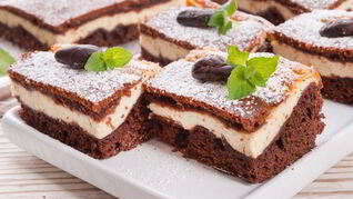 Чизкейк с шоколадным бисквитом