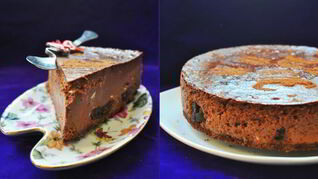 Чизкейк с шоколадом и черносливом