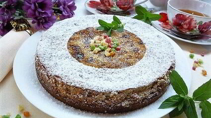 лимонный чизкейк с марципаном и маком