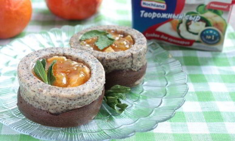 Рецепт новогодние пирожные-чизкейки