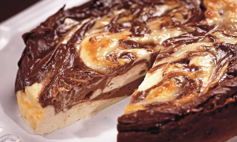 Рецепт шоколадный мраморный чизкейк