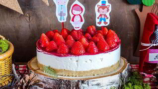 Сливочный чизкейк с клубникой