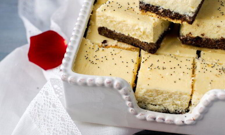 Рецепт сыромак — творожный чизкейк с маковой начинкой