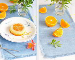 Воздушный перевернутый чизкейк с апельсином и лимоном