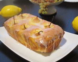 Кекс с грушами на лимонном джеме