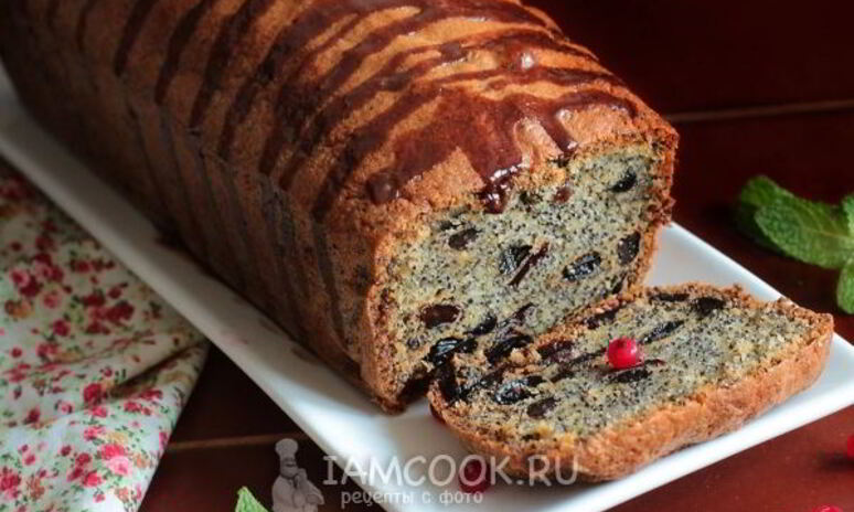 Рецепт кекс с маком и изюмом