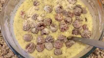 кекс с малиной