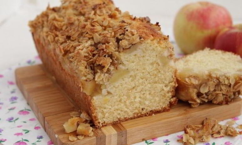 Рецепт кекс с яблоками и овсяным штрейзелем