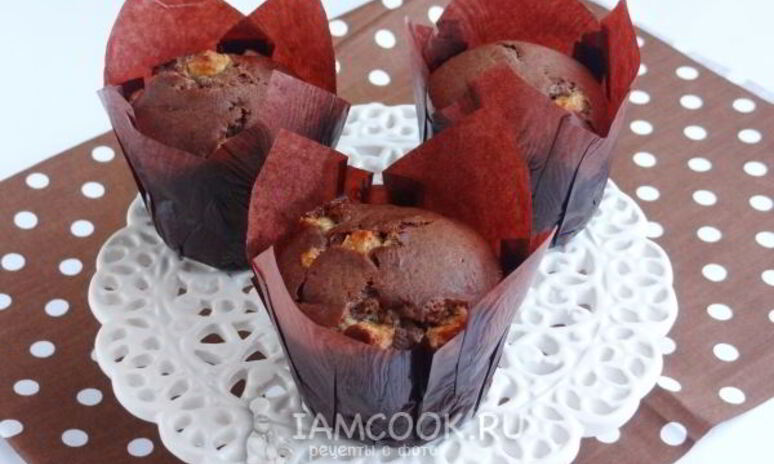 Рецепт кексы с кусочками белого шоколада