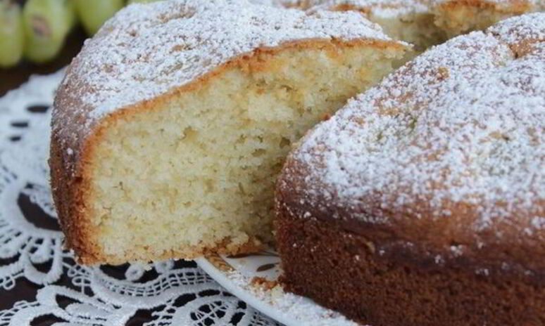 Рецепт миндальный кекс с виноградом