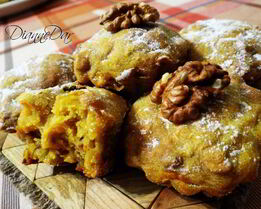 Мягкие пряные кексы с тыквой и грецким орехом