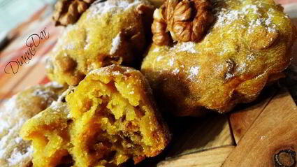 мягкие пряные кексы с тыквой и грецким орехом