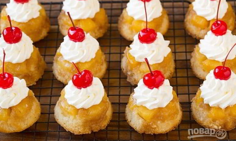 Рецепт нежные ананасовые кексы