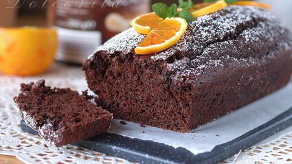 постный шоколадно-апельсиновый кекс без масла