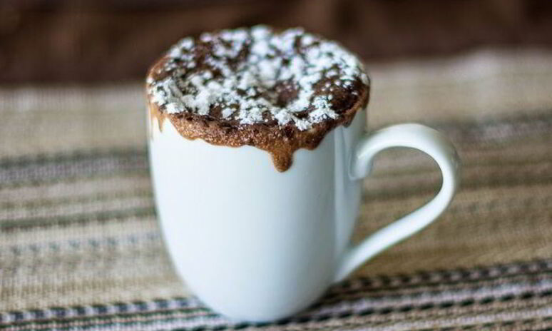 Рецепт шоколадный кекс в кружке