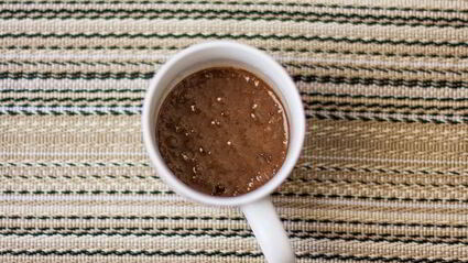 шоколадный кекс в кружке