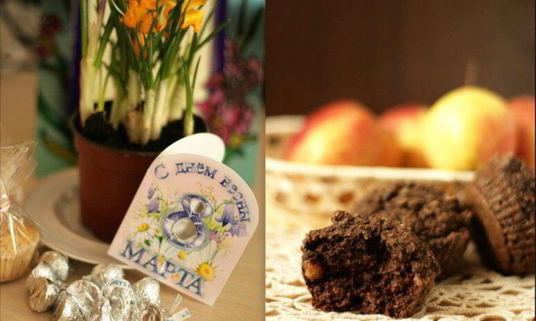 Рецепт шоколадные кексы с изюмом